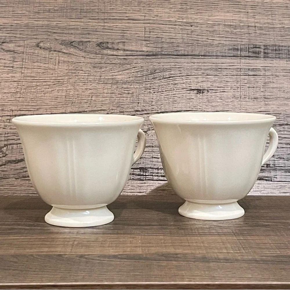 Wedgewood Pedestal Tea Cups England Set of Two
